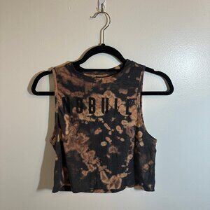 NOBULL Women's Brown Tie-Dye Muscle Tee Size XS